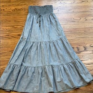 Anthropologie Denim Maxi